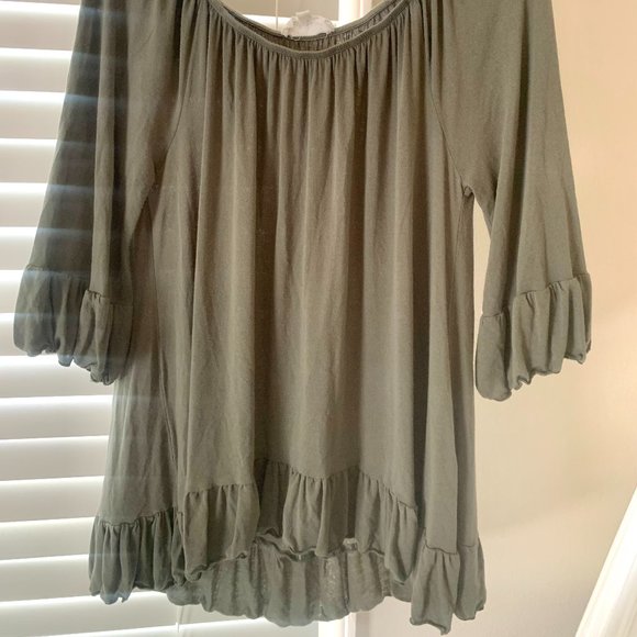 CloudChaser Green Rayon Top - Picture 2 of 4